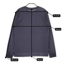mina perhonen za8610 lisse サイズ38 コットン ワンポイント刺繍 長袖Ｔシャツ カットソー ネイビー レディース ミナペルホネン【中古】5-0509M♪