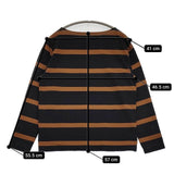 MHL. 595-1169502 WIDE STRIPE DRY JERSEY 長袖Ｔシャツ カットソー ロンＴ チャコールグレー ブラウン レディース エムエイチエル【中古】5-0914M∞