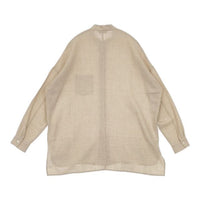 ARTS&SCIENCE ウールシルクキャメル スタンドカラーシャツ 093-U679-370 長袖シャツ ベージュ レディース アーツ&サイエンス【中古】5-0818T∞