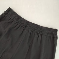 agnes b. サイドポケット トリアセテート サイズ40 イージーワイド パンツ ブラック レディース アニエスベー【中古】5-0914G∞