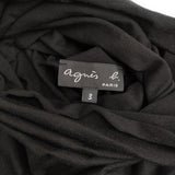 agnes b. ハイネック サイズ3 カットソー ブラック レディース アニエスベー【中古】5-0509M♪