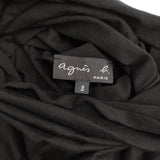 agnes b. ハイネック サイズ3 カットソー ブラック レディース アニエスベー【中古】5-0509M♪