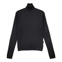 agnes b. タートルネック リブ ウール セーター ニット ブラック レディース アニエスベー【中古】5-0927T∞