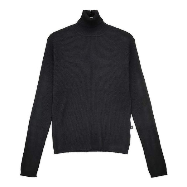 agnes b. タートルネック リブ ウール セーター ニット ブラック レディース アニエスベー【中古】5-0927T∞