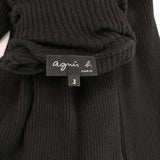 agnes b. タートルネック リブ ウール セーター ニット ブラック レディース アニエスベー【中古】5-0927T∞