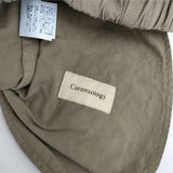 Curensology コットンリネンドロストパンツ 266361 定価24200円 パンツ カーキ レディース カレンソロジー【中古】5-0921G∞
