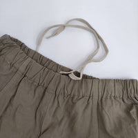 Curensology コットンリネンドロストパンツ 266361 定価24200円 パンツ カーキ レディース カレンソロジー【中古】5-0921G∞