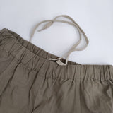 Curensology コットンリネンドロストパンツ 266361 定価24200円 パンツ カーキ レディース カレンソロジー【中古】5-0921G∞