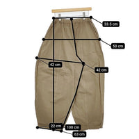 Curensology コットンリネンドロストパンツ 266361 定価24200円 パンツ カーキ レディース カレンソロジー【中古】5-0921G∞