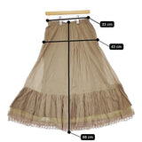 HUG O WaR/NE QUITTEZ PAS レースティアードスカート 裾レース サイズ2 ロング ベージュ レディース ハグオーワー/ヌキテパ【中古】5-0509M♪