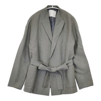 AK+1 ウールリネン ベルト付き 定価47300円 ジャケット 23AW グレー レディース エーケーワン【中古】5-0927T∞