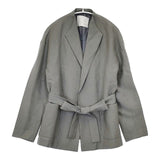 AK+1 ウールリネン ベルト付き 定価47300円 ジャケット 23AW グレー レディース エーケーワン【中古】5-0927T∞