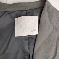 AK+1 ウールリネン ベルト付き 定価47300円 ジャケット 23AW グレー レディース エーケーワン【中古】5-0927T∞