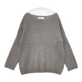 evam eva E233K081 mohair lily pullover モヘヤ プルオーバー 定価29700円 セーター ニット グレー レディース エヴァムエヴァ【中古】5-0927T∞