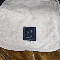 mina perhonen fete フロッキーデニム 定価52800円 dn4448 コットンリネン パンツ キャメル レディース ミナペルホネン【中古】5-0818T∞