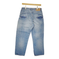 mina perhonen always リメイク加工 ma4115 サイズ38 コットンリネン デニムパンツ ブルー レディース ミナペルホネン【中古】5-0415G♪