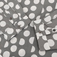 mina perhonen palkeet コットン シルク ドレス定価72600円 aas3889 ベルト付き ワンピース グレー ホワイト レディース ミナペルホネン【中古】5-0921M∞