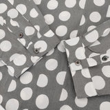 mina perhonen palkeet コットン シルク ドレス定価72600円 aas3889 ベルト付き ワンピース グレー ホワイト レディース ミナペルホネン【中古】5-0921M∞