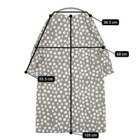 mina perhonen palkeet コットン シルク ドレス定価72600円 aas3889 ベルト付き ワンピース グレー ホワイト レディース ミナペルホネン【中古】5-0921M∞