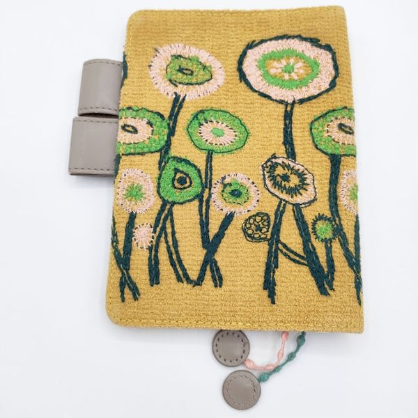 mina perhonen/ほぼ日 path A6サイズ 刺繍 手帳カバー キャメル レディース ミナペルホネン/ほぼ日【中古】5-0630G∞