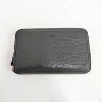 irose ラウンドファスナー 二つ折り レザー POP-UP MINI WALLET コインケース ブラック レディース イロセ【中古】5-0522G◎