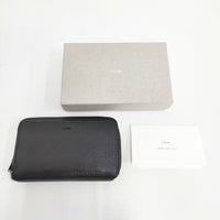 irose ラウンドファスナー 二つ折り レザー POP-UP MINI WALLET コインケース ブラック レディース イロセ【中古】5-0522G◎