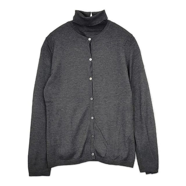 C.T.plage カシミヤシルク タートルネック ツインニット カーディガン アンサンブル グレー レディース シーティープラージュ【中古】5-1009T∞