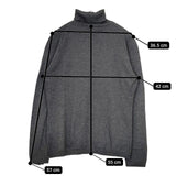 C.T.plage カシミヤシルク タートルネック ツインニット カーディガン アンサンブル グレー レディース シーティープラージュ【中古】5-1009T∞