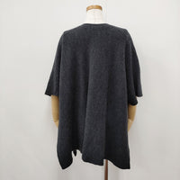 IENA WEANERS Big ジレ Vネック ニットポンチョ ポンチョ グレー レディース イエナ【中古】5-0922T◎