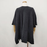 IENA WEANERS Big ジレ Vネック ニットポンチョ ポンチョ グレー レディース イエナ【中古】5-0922T◎