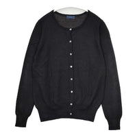 SHIPS ウール クルーネック ニット カーディガン ブラック レディース シップス【中古】5-1009T∞