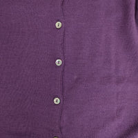 JOHN SMEDLEY タートルネック ツイン メリノウール カーディガン ニット アンサンブル パープル レディース ジョンスメドレー【中古】5-1009T∞