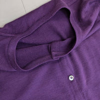 JOHN SMEDLEY タートルネック ツイン メリノウール カーディガン ニット アンサンブル パープル レディース ジョンスメドレー【中古】5-1009T∞