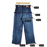 45R/45rpm 8096026 おこめ納戸納戸デニムのシャルロットパンツ（加工） デニムパンツ ブルー レディース フォーティーファイブアールピーエム【中古】5-1021G△