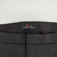 L'EQUIPE YOSHIE INABA ストレッチ ウール ショートパンツ ハーフパンツ ショーツ チャコールグレー レディース レキップヨシエイナバ【中古】5-0823T∞