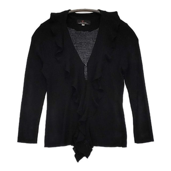 L'EQUIPE YOSHIE INABA コットン カーディガン ブラック レディース レキップヨシエイナバ【中古】5-0820M∞