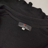 L'EQUIPE YOSHIE INABA コットン カーディガン ブラック レディース レキップヨシエイナバ【中古】5-0820M∞