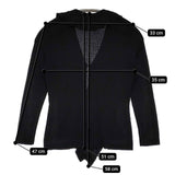 L'EQUIPE YOSHIE INABA コットン カーディガン ブラック レディース レキップヨシエイナバ【中古】5-0820M∞