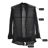 L'EQUIPE YOSHIE INABA リネン混 ボレロ カーディガン ブラック レディース レキップヨシエイナバ【中古】5-0528M∞