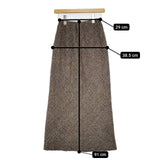 JURGEN LEHL J0193FS111 ウールシルク ロングスカート カーキ レディース ヨーガンレール【中古】5-1023T∞