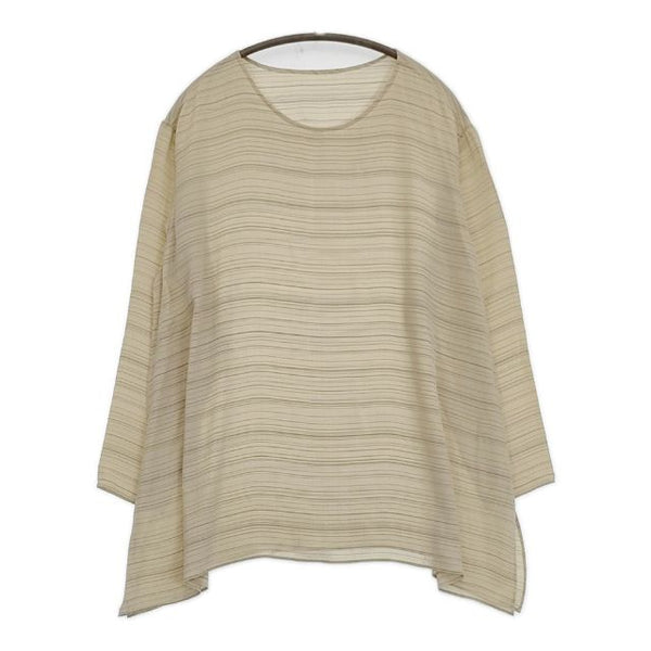 JURGEN LEHL J0161FB211 シルク 長袖Ｔシャツ カットソー ロンＴ ベージュ レディース ヨーガンレール【中古】5-0914M∞