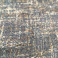 JURGEN LEHL J0173ESF22 ウールシルク マフラー ストール ブラック ベージュ レディース ヨーガンレール【中古】5-0825G◎