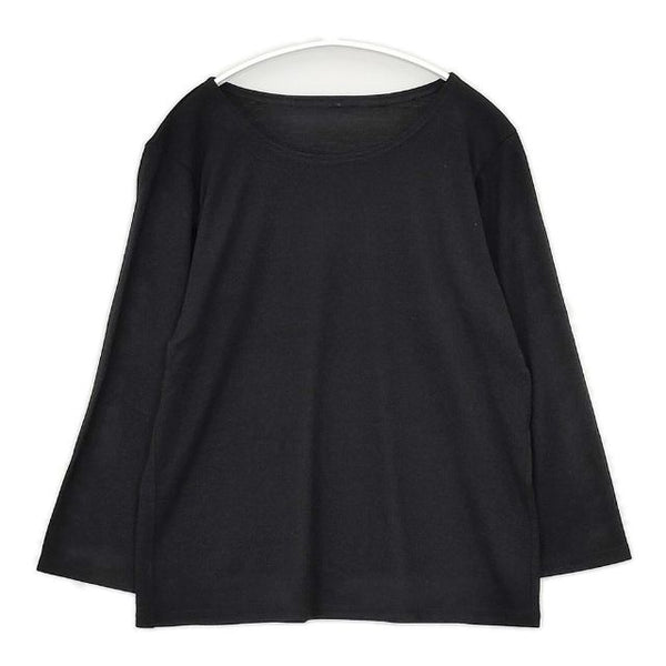 JURGEN LEHL J0114UB552 ウール 長袖Ｔシャツ カットソー ロンＴ ブラック レディース ヨーガンレール【中古】5-0927T∞