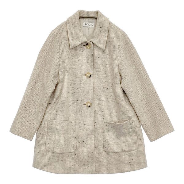 SCAPA ウール Aライン サイズ42 コート アイボリー レディース スキャパ【中古】5-0920T♪