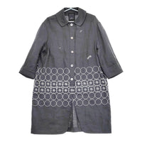 mina perhonen ami acs6764 サイズ36 定価110000円 リネンステンカラーコート 24SS チャコールグレー レディース ミナペルホネン【中古】5-0415M♪
