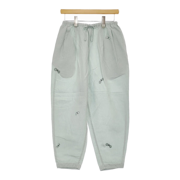 mina perhonen choucho サイズ38 acs4599s 定価55000円 リネンイージー パンツ 24SS ライトグリーン レディース ミナペルホネン【中古】5-0415M♪