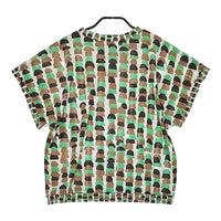 mina perhonen rocher サイズ38 ads8972 定価24200円 カットソー 25SS ホワイト グリーン レディース ミナペルホネン【中古】5-0415S♪
