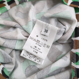 mina perhonen rocher サイズ38 ads8972 定価24200円 カットソー 25SS ホワイト グリーン レディース ミナペルホネン【中古】5-0415S♪
