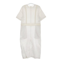 humoresque suspender pants KS2402b リネンコットン ジャンプスーツ 定価80300円 23SS オフホワイト レディース ユーモレスク【中古】5-0415S♪