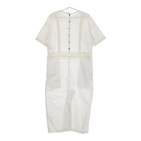 humoresque suspender pants KS2402b リネンコットン ジャンプスーツ 定価80300円 23SS オフホワイト レディース ユーモレスク【中古】5-0415S♪